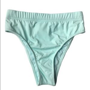 The Bikini Lab Rack Sold High Rise Bikini Bottoms Blue Green Small NWT Swimwear